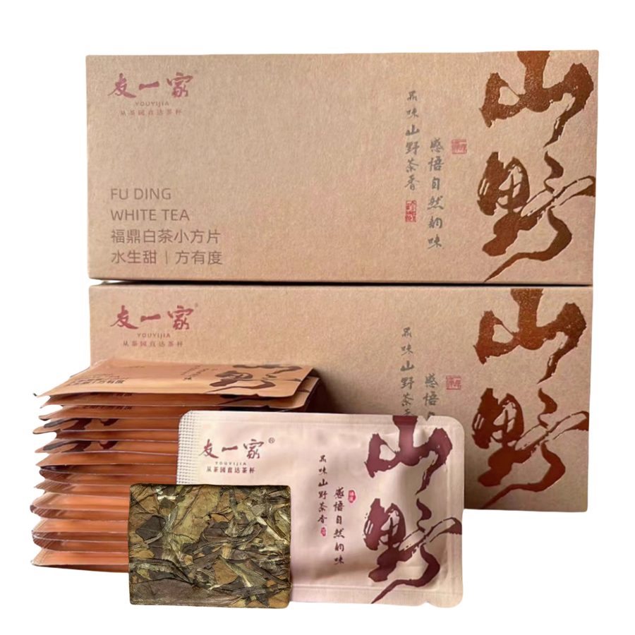 500g白茶福鼎白茶老白茶荒野寿眉贡眉茶叶紧压白茶饼干小方片